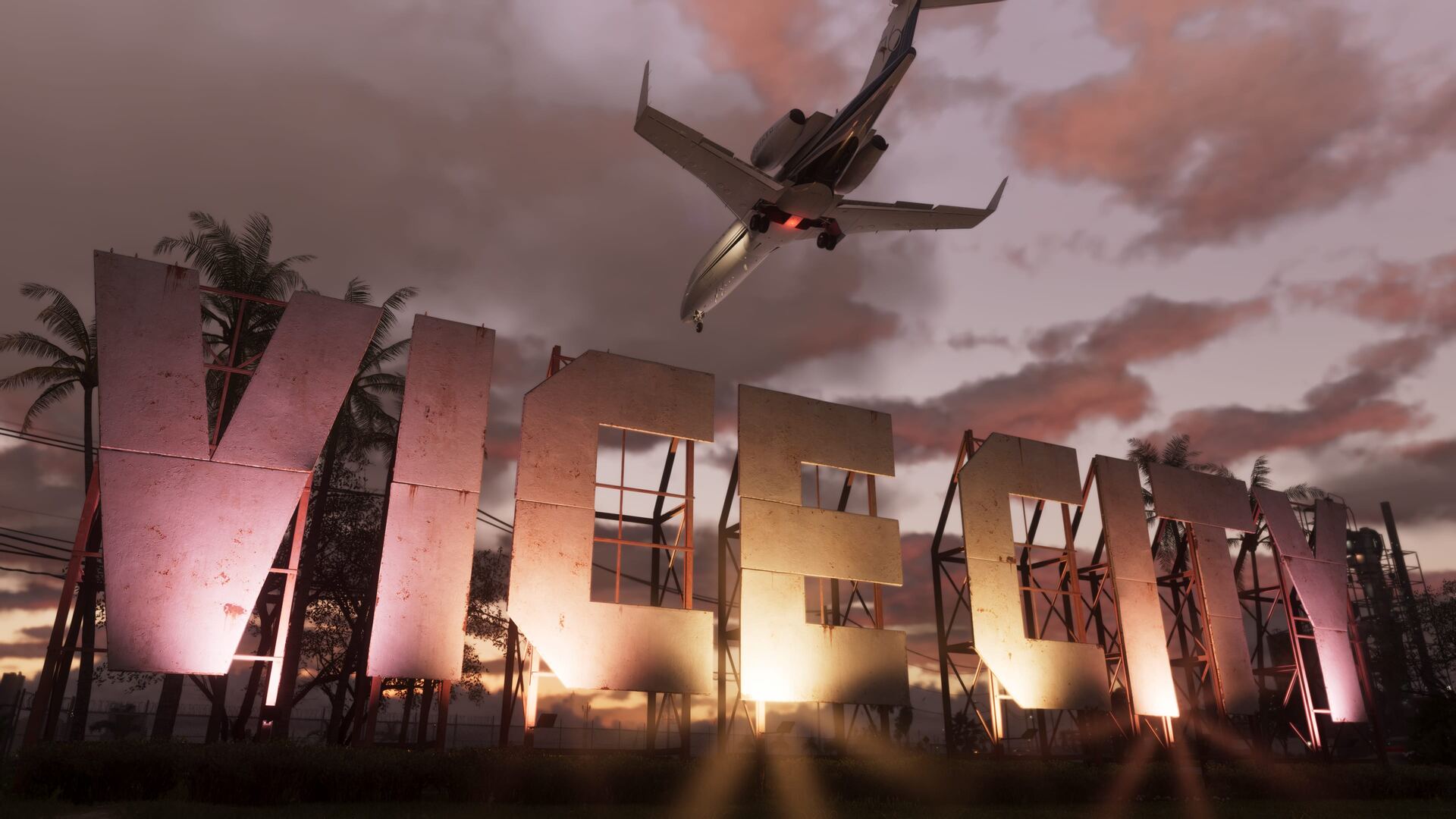 Official Grand Theft Auto VI screenshot — Vice City skyline